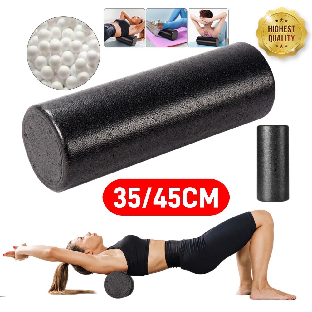 Yoga Fitness Roller - ลูกกลิ้งโฟมโยคะขนาด 35/45 ซม. สำหรับนวด ฟิตเนส พกพาสะดวก