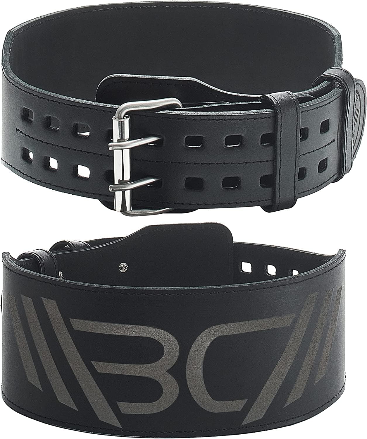 Weight Lifting Belt - เข็มขัดยกน้ำหนักหนังสำหรับออกกำลังกายในยิม, หนังแท้, ไม่มีระบุสี, ปรับได้ด้วยหัวเข็มขัดสำหรับพยุงเอว/หลัง