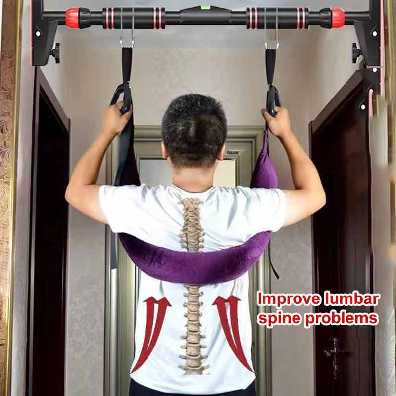 Weight Lifting Belt - เข็มขัดดึงหลังสำหรับออกกำลังกายที่บ้าน ปรับระดับได้ ใช้กับบาร์แนวนอน ยืดหลัง ปรับแนวกระดูกสันหลัง สำหรับออกกำลังกายประจำวัน