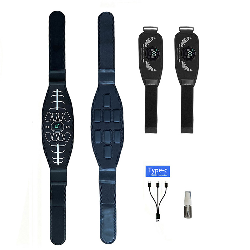 Weight Lifting Belt - เข็มขัดกระชับหน้าท้อง เครื่องกระตุ้นกล้ามเนื้ออัจฉริยะ เข็มขัดฟิตเนสสำหรับร่างกาย เครื่องบริหารเอวและแขน อุปกรณ์ออกกำลังกายและนวดสำหรับใช้ในบ้าน