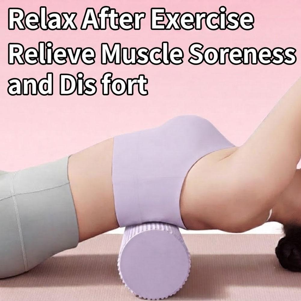 Yoga Fitness Roller - ลูกกลิ้งโฟมโยคะ EVA ความหนาแน่นสูง ลูกกลิ้งโยคะพิลาทิส ลูกกลิ้งโฟมออกกำลังกาย ลูกกลิ้งนวดหลัง