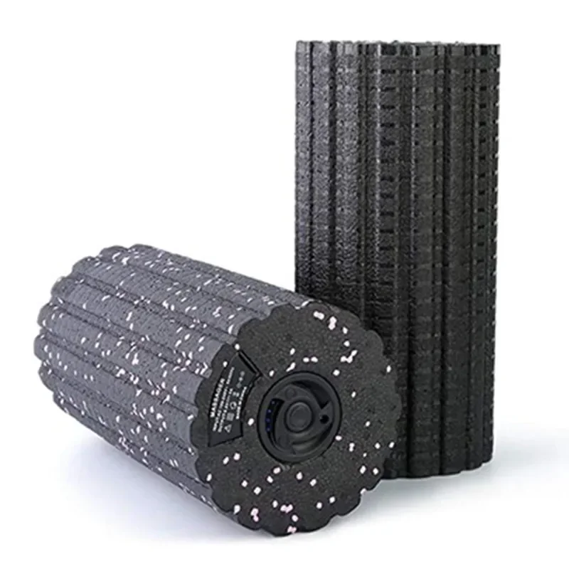 Yoga Fitness Roller - 4-Speed Vibrating โยคะไฟฟ้านวดโฟมฟิตเนส Roller พนักพิงขาปรับนวดสําหรับกล้ามเนื้อผ่อนคลาย