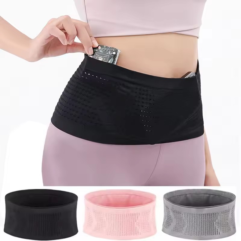 Weight Lifting Belt - กระเป๋าคาดเอววิ่งแบบไร้รอยต่อ กระเป๋าออกกำลังกาย น้ำหนักเบา กระเป๋าใส่มือถือแบบซ่อนได้ พกพาสะดวก ยืดหยุ่น