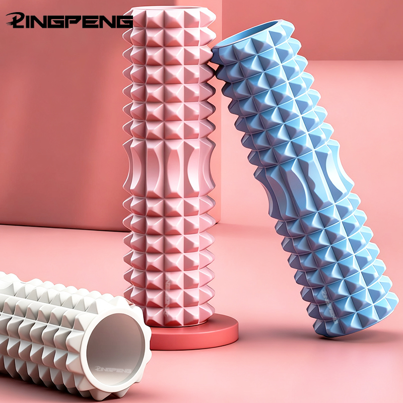 Yoga Fitness Roller - ลูกกลิ้งโฟมสำหรับนวดกล้ามเนื้อ 30/45 ซม. - ลูกกลิ้งโฟมความหนาแน่นสูงสำหรับบรรเทาอาการปวดหลังและฟื้นฟูกล้ามเนื้อในขาและแขน