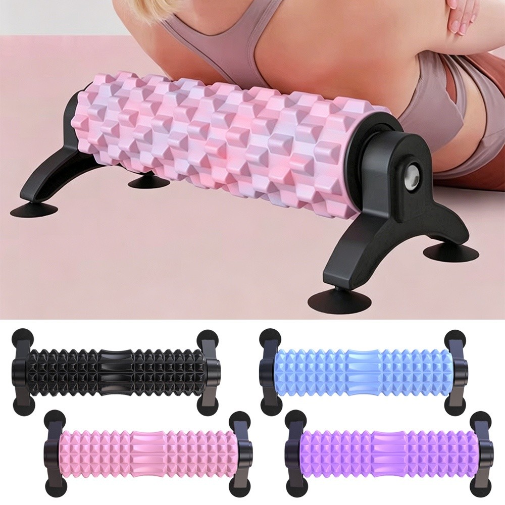 Yoga Fitness Roller - เครื่องมือนวด โฟมโรลเลอร์แบบแข็ง พร้อมจุกดูดสุญญากาศ สำหรับผ่อนคลายกล้ามเนื้อ แท่งนวดโยคะ อุปกรณ์ออกกำลังกาย