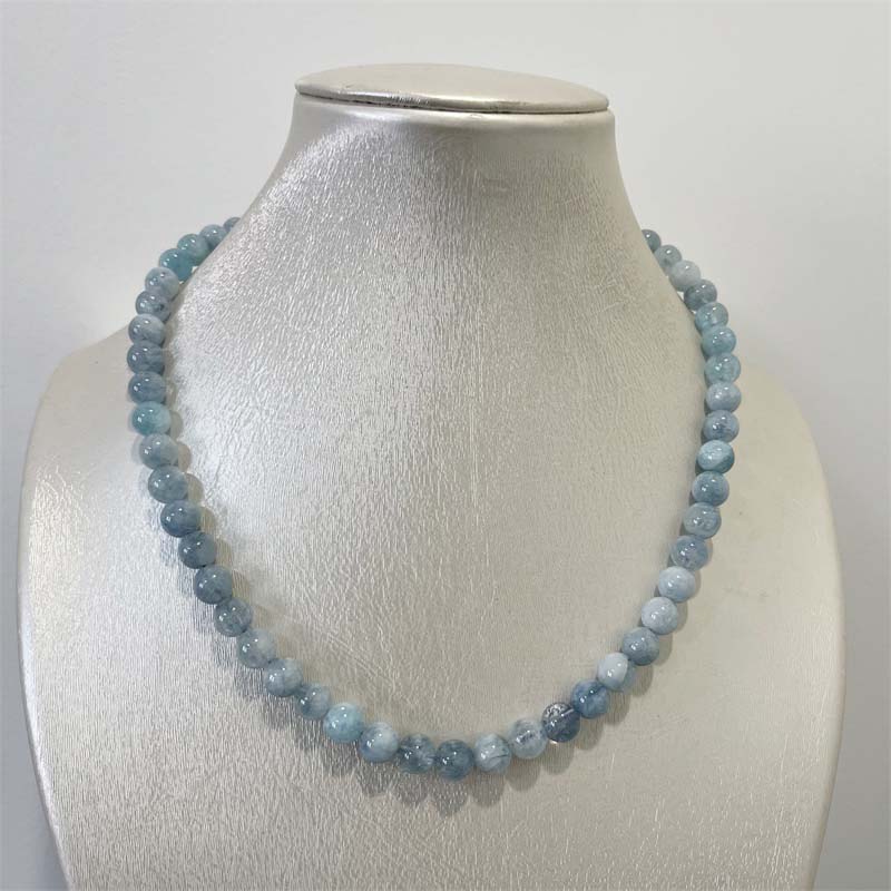 8MM Aquamarine หยกสร้อยคอหินธร - Yoga Health & Fitness Center บทวิจารณ์และราคา