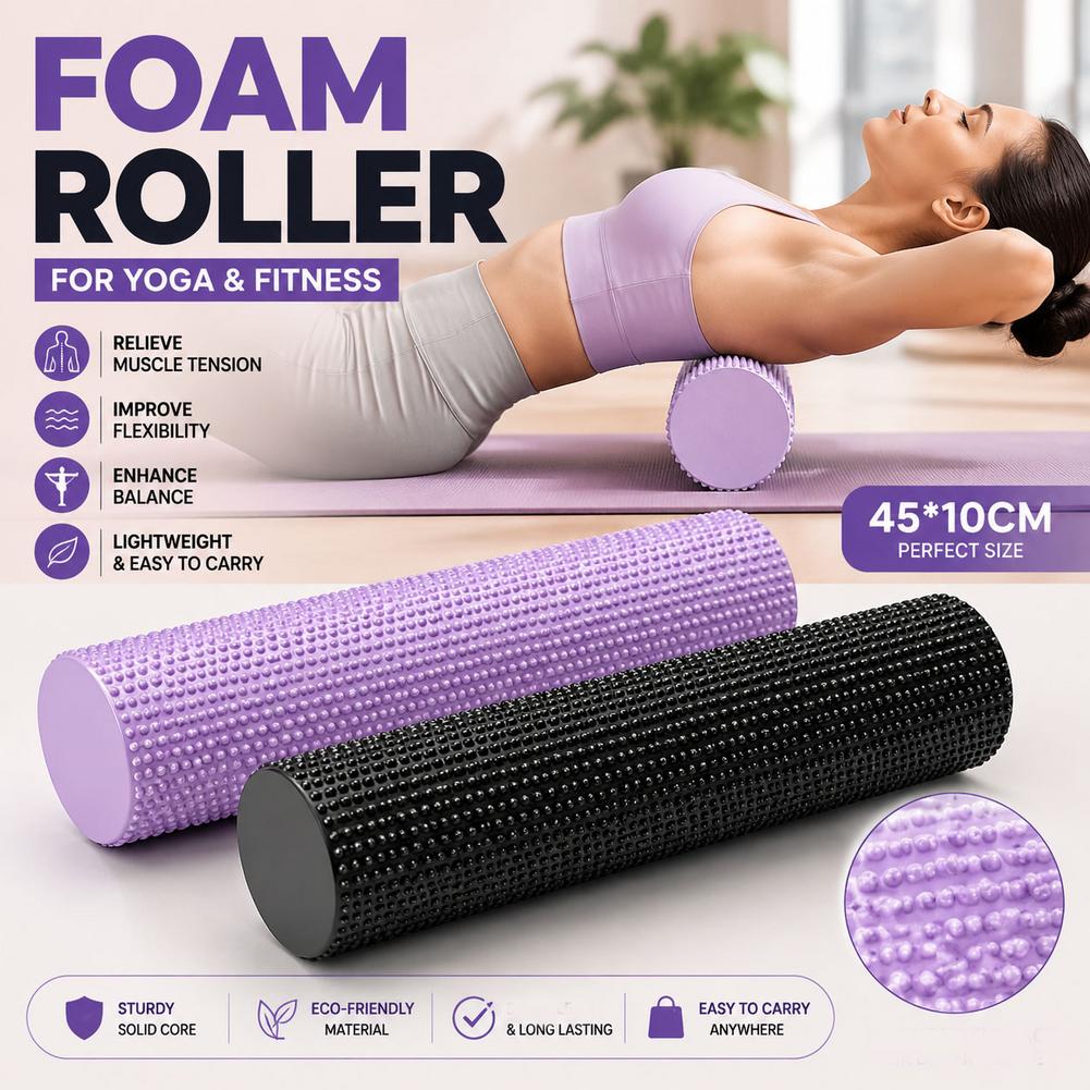 ลูกกลิ้งโฟมสำหรับนวดเพื่อสุขภา - Yoga Fitness Roller บทวิจารณ์และราคา