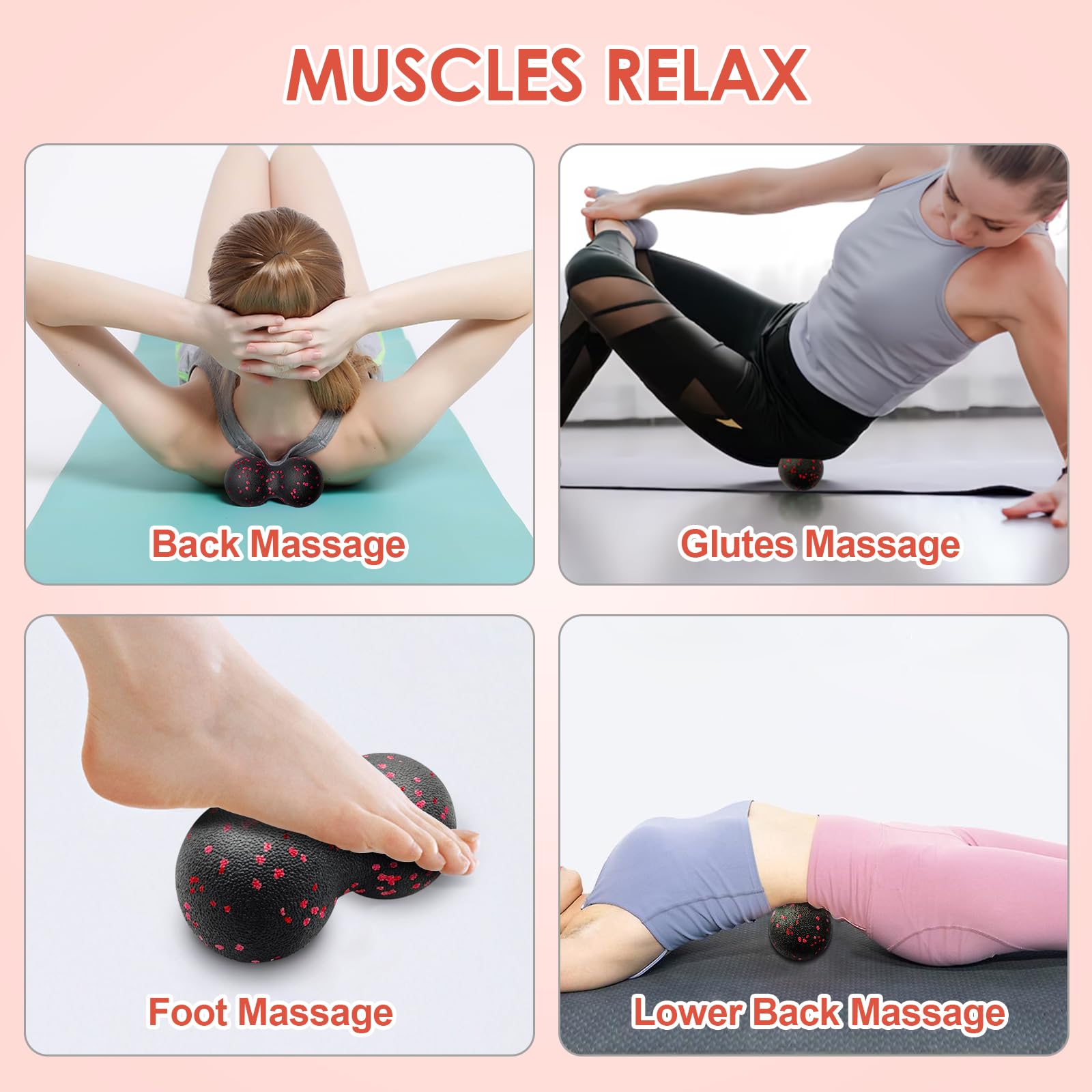 Hollow โยคะ Roller นวดถั่วลิสง - Yoga Fitness Roller บทวิจารณ์และราคา