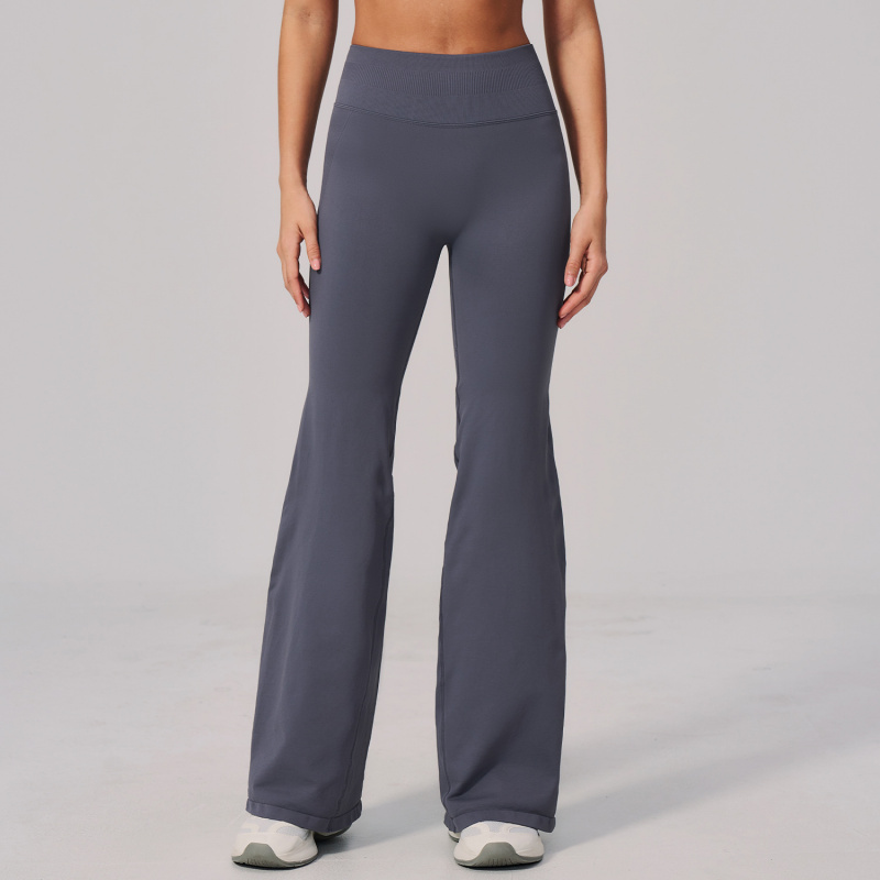 กางเกงโยคะเอวสูงทรงขากว้างสำหร - Yoga Fitness Pants บทวิจารณ์และราคา