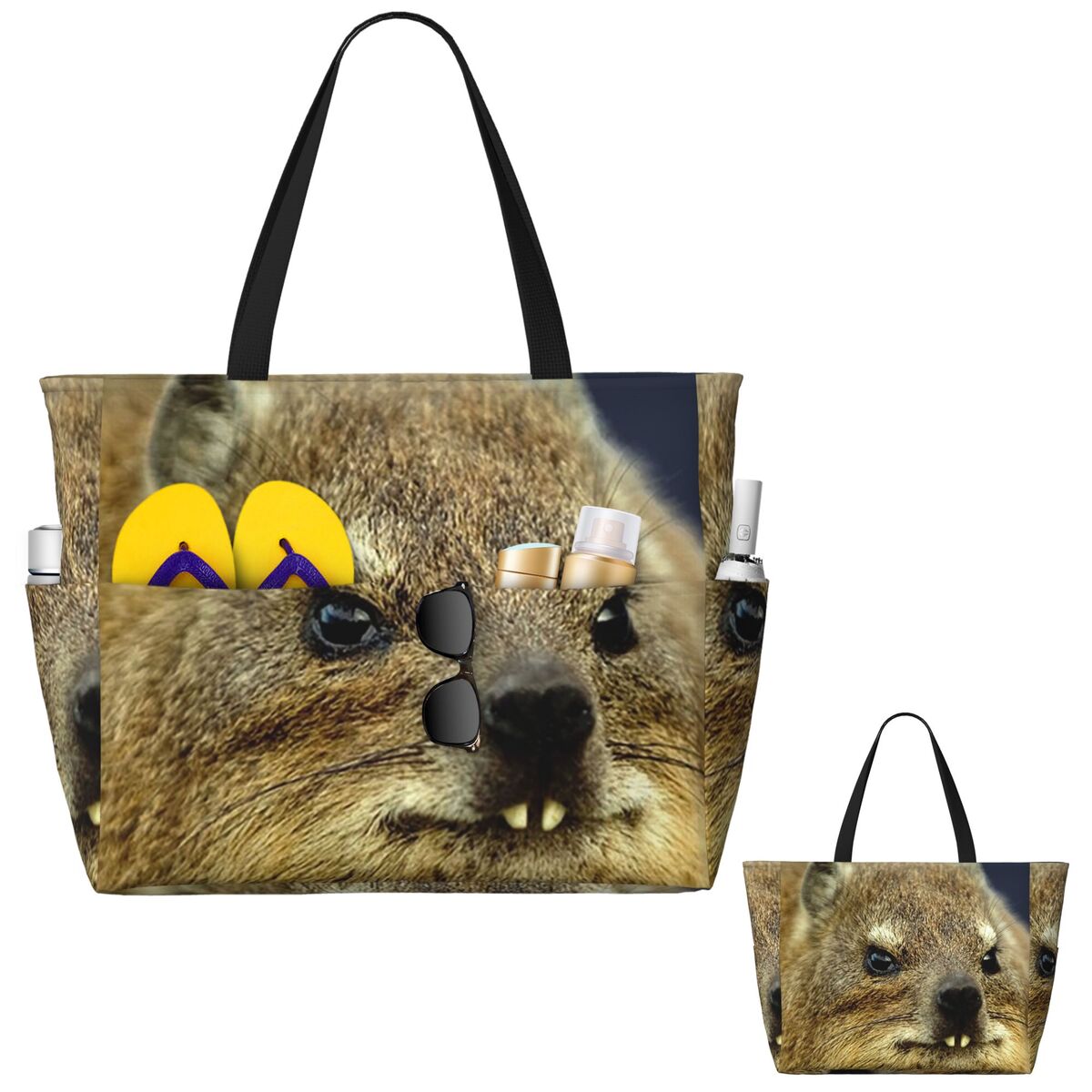 Rock Hyrax Photo Beach Tote Ba - Yoga Fitness Photos บทวิจารณ์และราคา