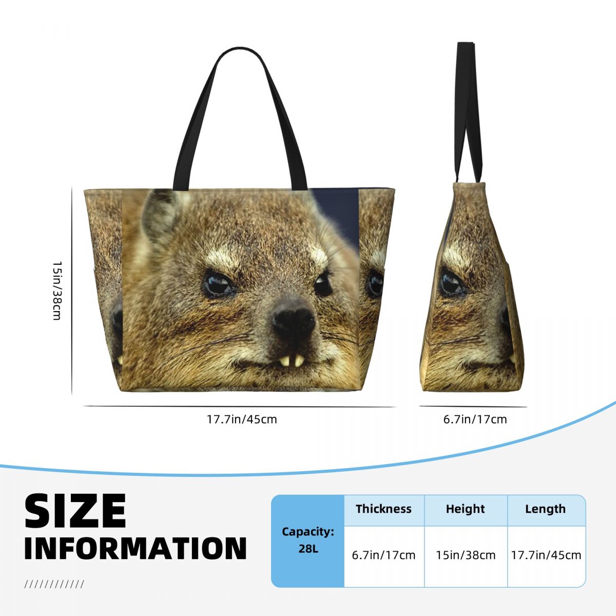 Rock Hyrax Photo Beach Tote Ba - Yoga Fitness Photos บทวิจารณ์และราคา