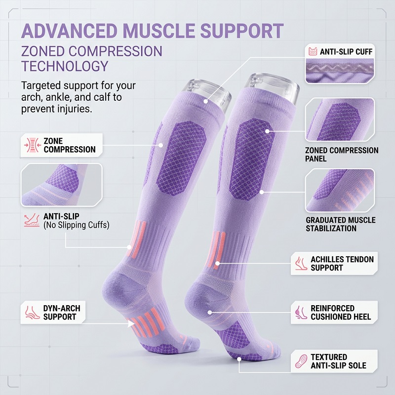 ถุงเท้ายาวสำหรับออกกำลังกายฤดู - Yoga And Fitness บทวิจารณ์และราคา