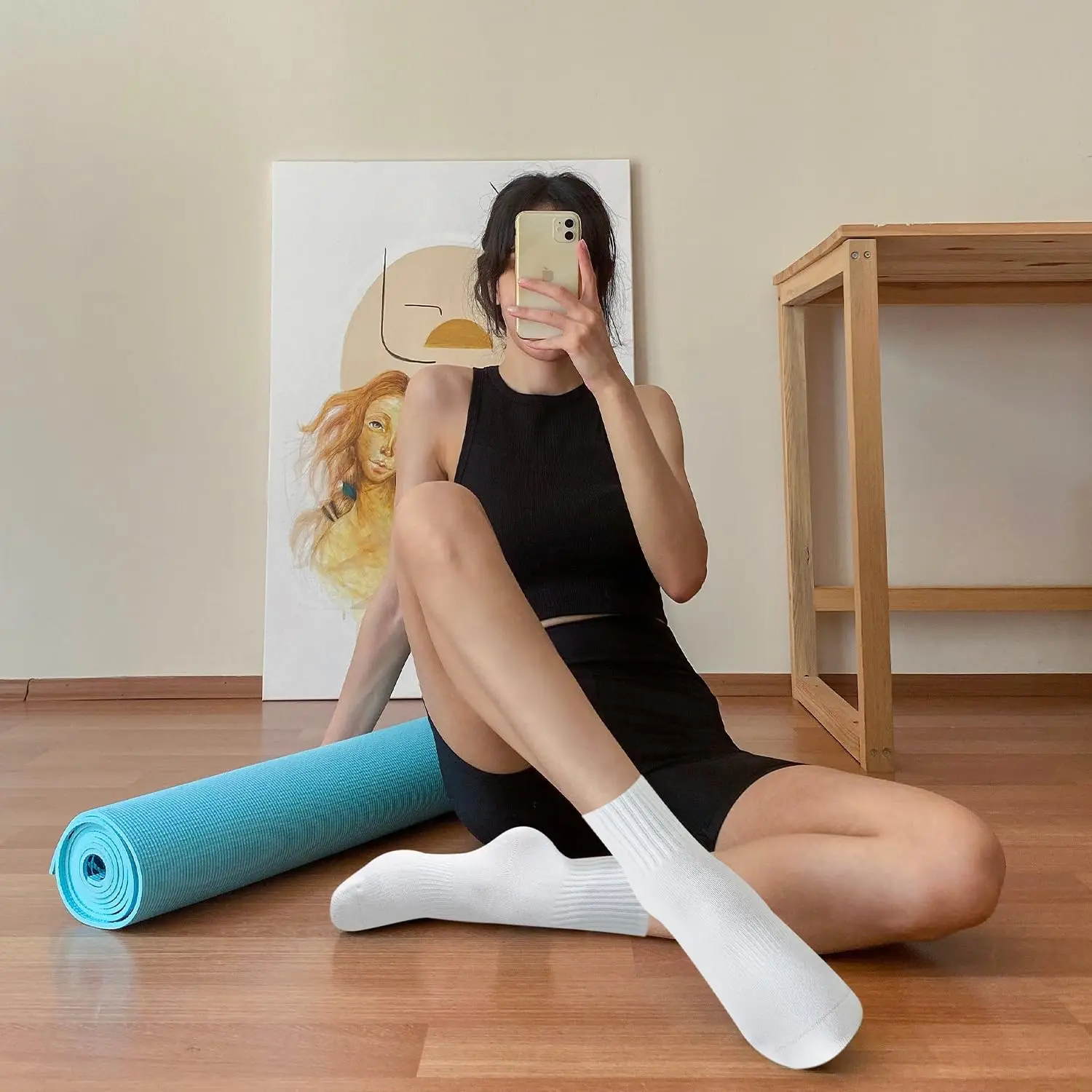 ถุงเท้าโยคะสำหรับผู้หญิง 4 คู่ - Yoga & Fitness Classes By Niharika Zirakpur Reviews บทวิจารณ์และราคา